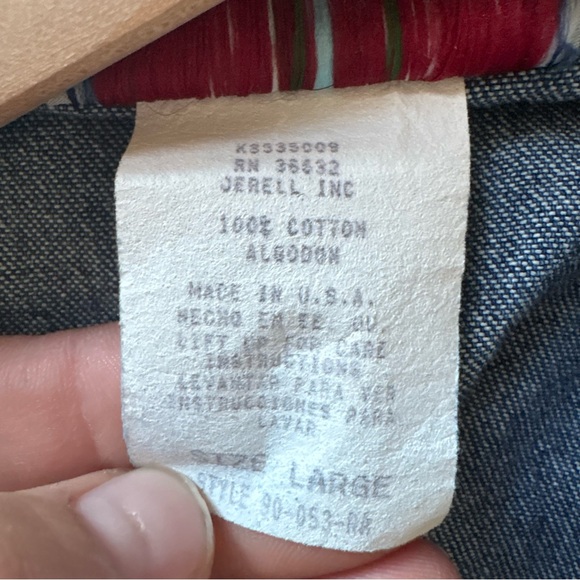 Vintage Denim Vest Cotton Blue Made in USA size L - Picture 4 of 4